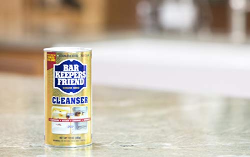 Bar Keepers Friend Powder Cleanser (12 oz - 4-pack) - Multipurpose Cleaner & Stain Remover - Bathroom, Kitchen & Outdoor Use - For Stainless Steel, Aluminum, Brass, Ceramic, Porcelain, Bronze and More
