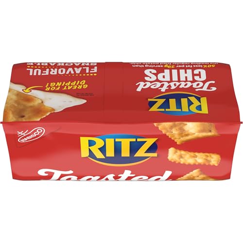 RITZ Toasted Chips Sour Cream and Onion Crackers, Party Snacks, 8.1 oz