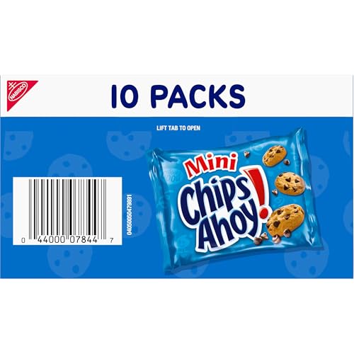 CHIPS AHOY! Mini Original Chocolate Chip Cookies, 10 Snack Packs
