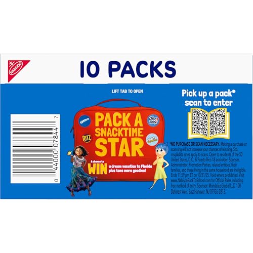 CHIPS AHOY! Mini Original Chocolate Chip Cookies, 10 Snack Packs