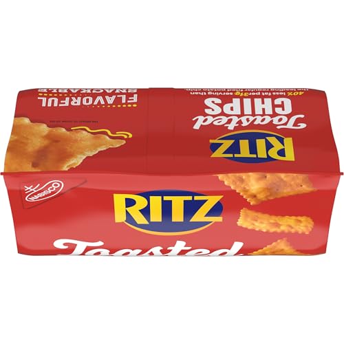 RITZ Toasted Chips Sour Cream and Onion Crackers, Party Snacks, 8.1 oz