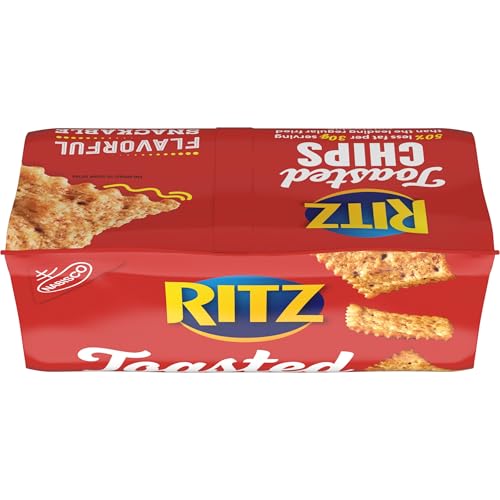 RITZ Toasted Chips Sour Cream and Onion Crackers, Party Snacks, 8.1 oz
