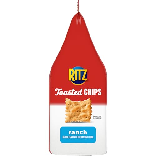 RITZ Toasted Chips Sour Cream and Onion Crackers, Party Snacks, 8.1 oz