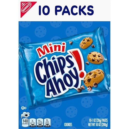 CHIPS AHOY! Mini Original Chocolate Chip Cookies, 10 Snack Packs