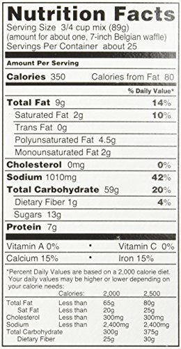 Krusteaz Light & Crispy Belgian Waffle Mix No Artificial Flavors, Colors, or Preservatives 28 Ounce (Pack of 2)