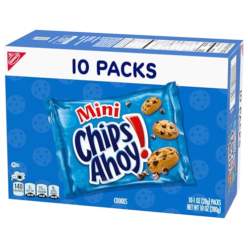 CHIPS AHOY! Mini Original Chocolate Chip Cookies, 10 Snack Packs