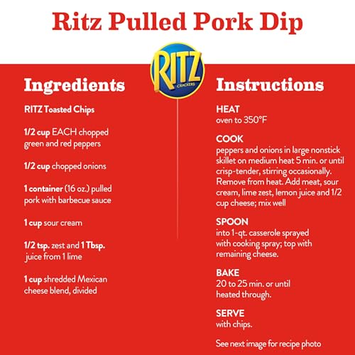 RITZ Toasted Chips Sour Cream and Onion Crackers, Party Snacks, 8.1 oz
