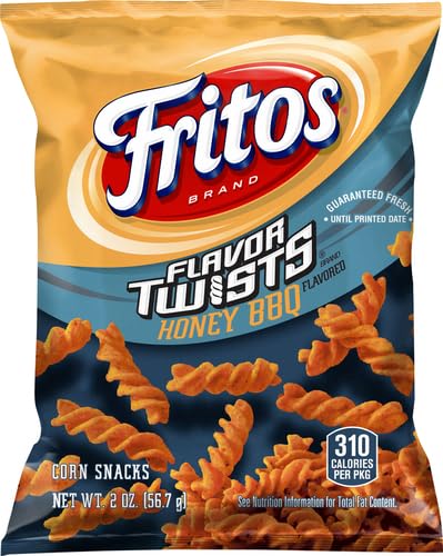 Fritos Twists Honey BBQ Flavored Corn Chips Bag, 9.25 Ounce