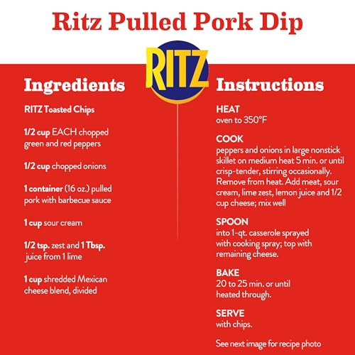 RITZ Toasted Chips Sour Cream and Onion Crackers, Party Snacks, 8.1 oz