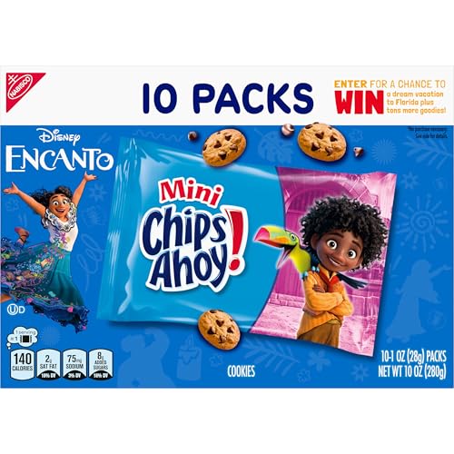 CHIPS AHOY! Mini Original Chocolate Chip Cookies, 10 Snack Packs