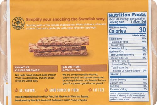 Wasa Wholegrain Crispbread, 9.2 Oz (Pack of 1)