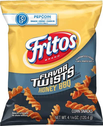 Fritos Twists Honey BBQ Flavored Corn Chips Bag, 9.25 Ounce