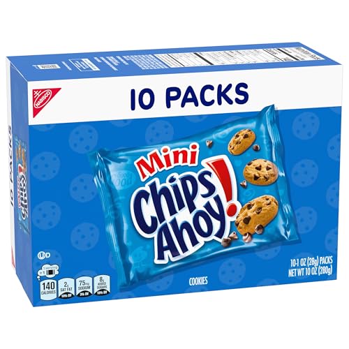 CHIPS AHOY! Mini Original Chocolate Chip Cookies, 10 Snack Packs