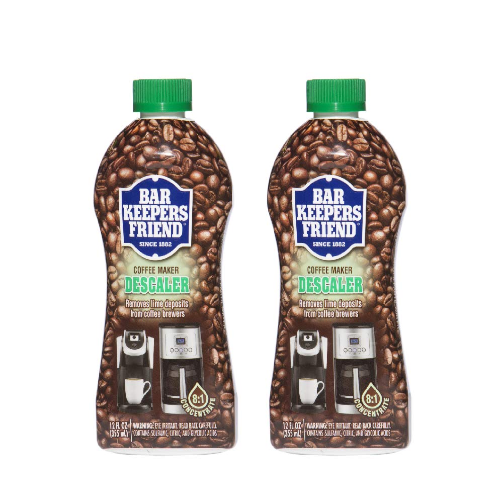 Bar Keepers Friend Coffee Maker Descaler (12 oz) - Removes Mineral Deposits from Espresso Makers and Automatic Drip and Single-Cup Coffee Makers