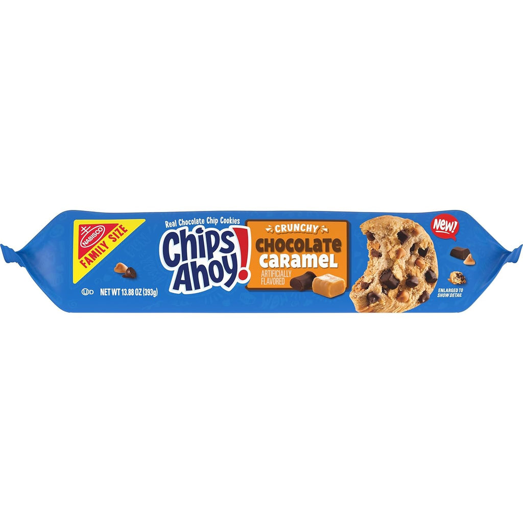 CHIPS AHOY! Crunchy Chocolate Caramel Chocolate Chip Cookies, Family Size, 13.88 oz