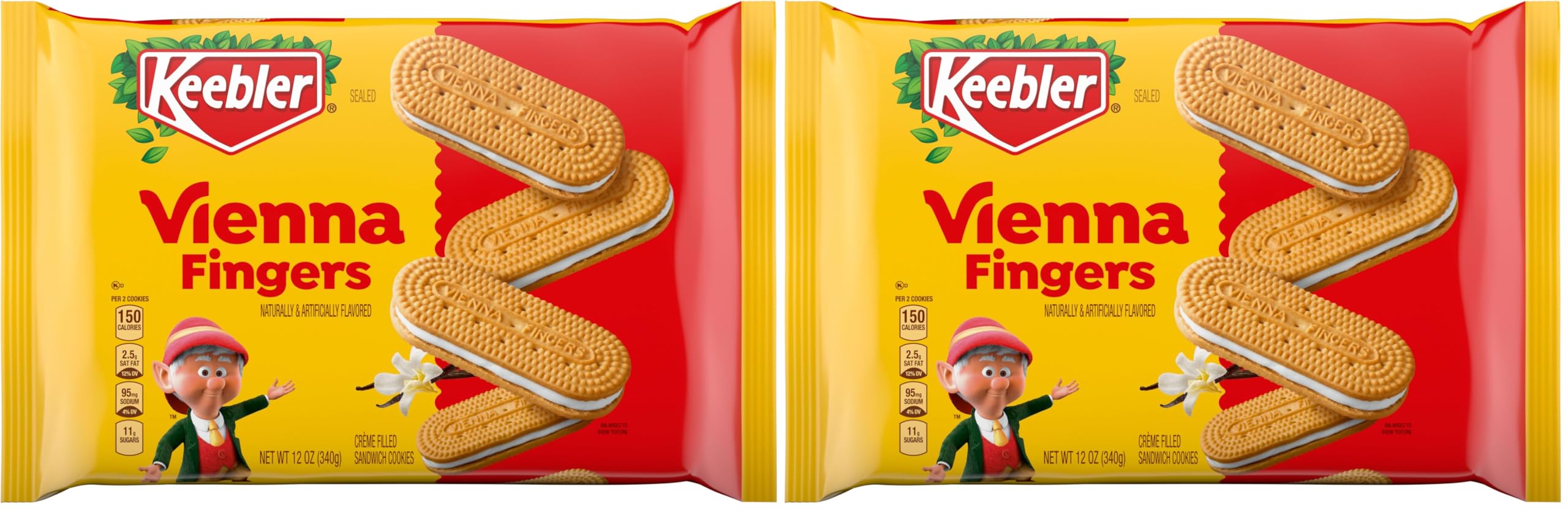 Keebler Vienna Fingers Creme Filled Sandwich Cookies, 12 Oz. (Pack of 1)