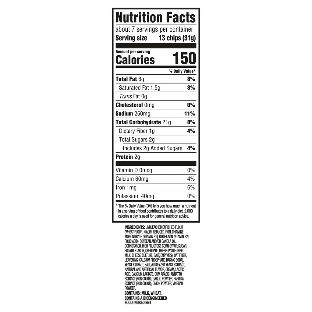 RITZ Toasted Chips Sour Cream and Onion Crackers, Party Snacks, 8.1 oz