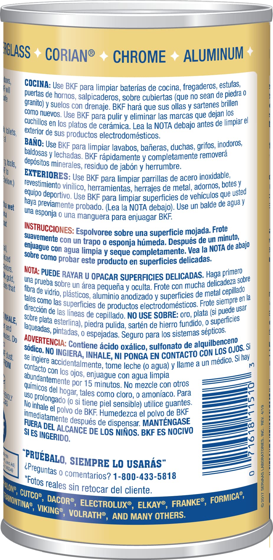 Bar Keepers Friend Powder Cleanser (12 oz - 4-pack) - Multipurpose Cleaner & Stain Remover - Bathroom, Kitchen & Outdoor Use - For Stainless Steel, Aluminum, Brass, Ceramic, Porcelain, Bronze and More