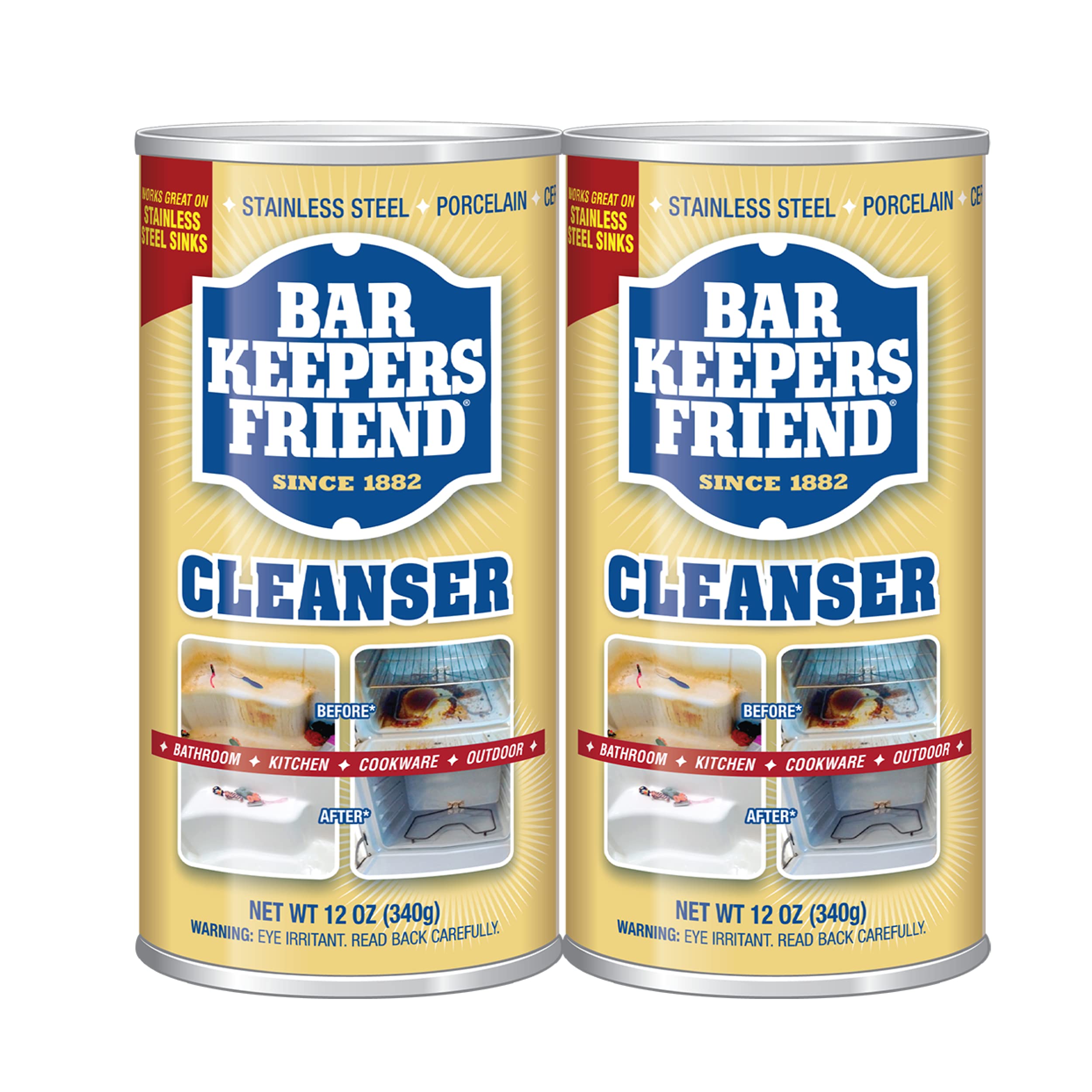 Bar Keepers Friend All-Purpose Cleaner & Polish 12 oz (Pack of 3)