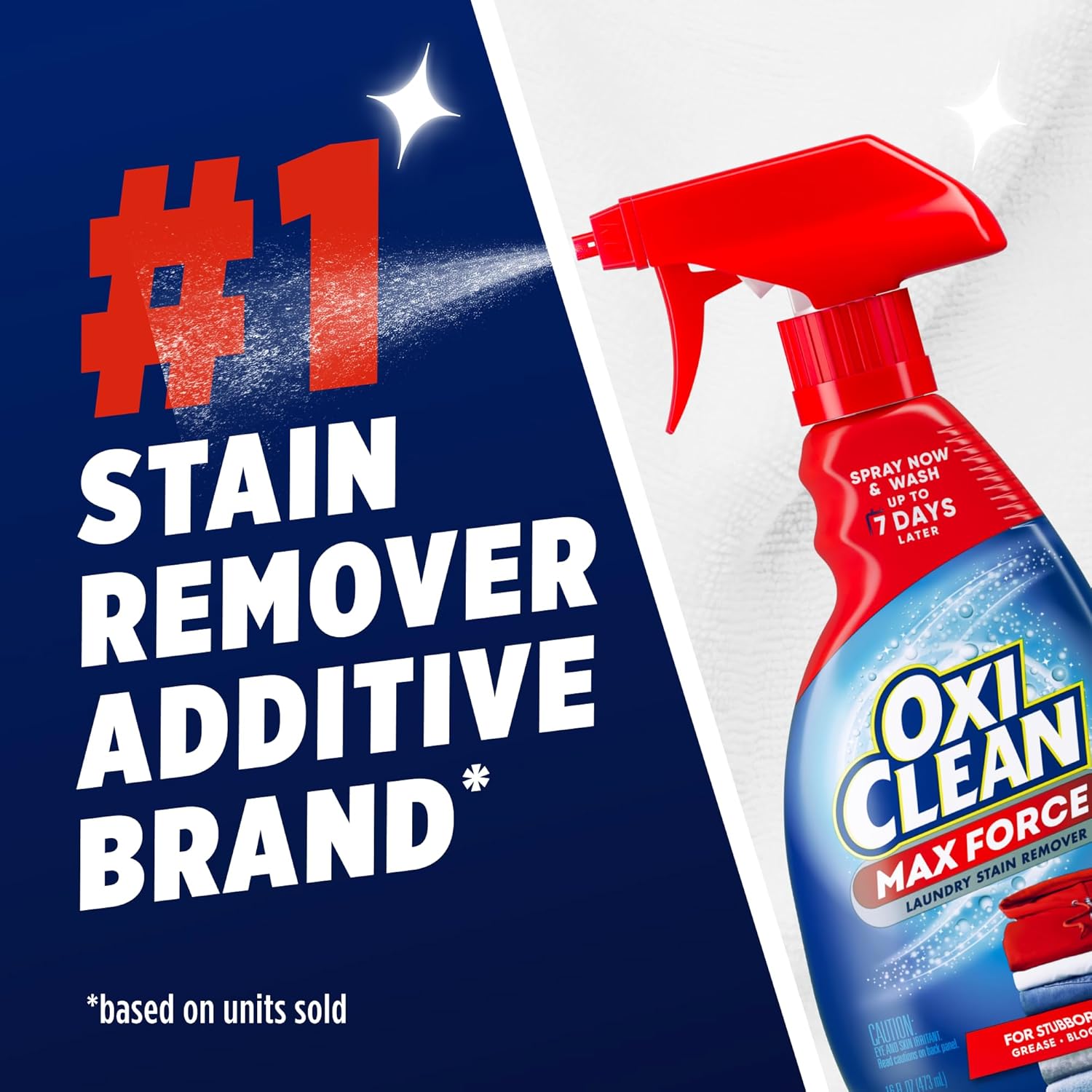 OxiClean Max Force Laundry Stain Remover Spray, Newborn & Baby Essentials, Stain Treater, 12 fl oz, 3-Pack