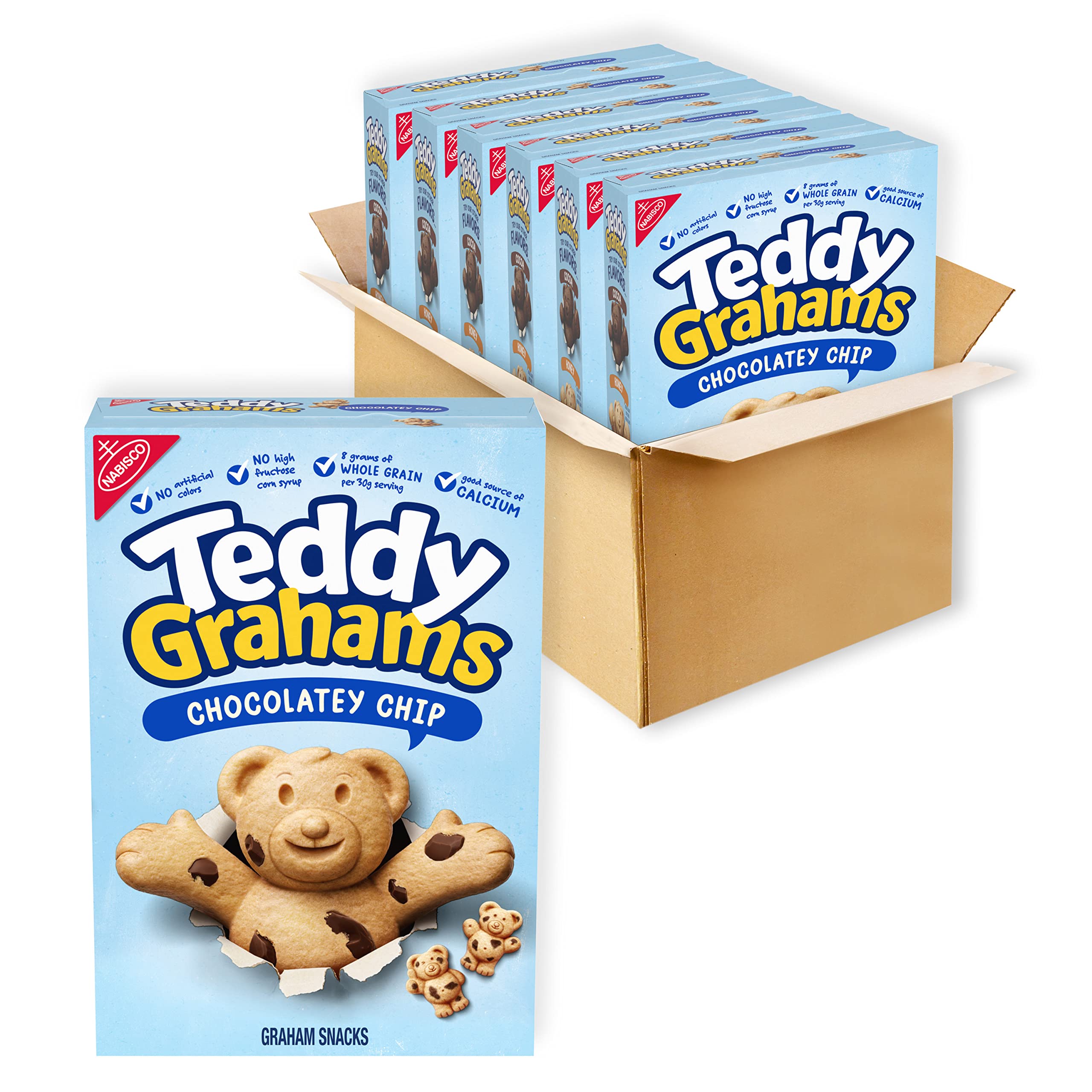 TEDDY GRAHAMS Chocolatey Chip Graham Snacks, Kids Snacks, 10 oz
