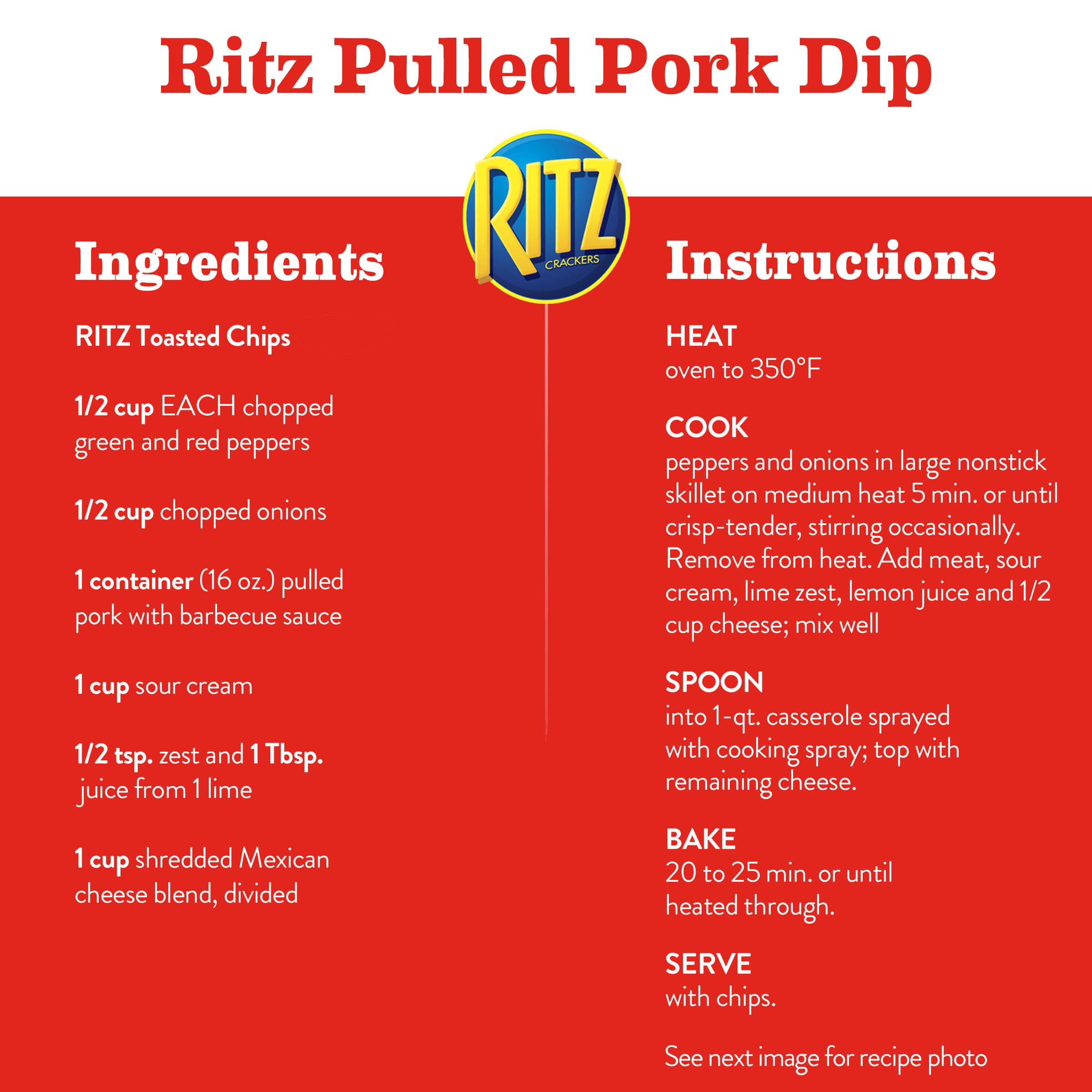 RITZ Toasted Chips Sour Cream and Onion Crackers, Party Snacks, 8.1 oz