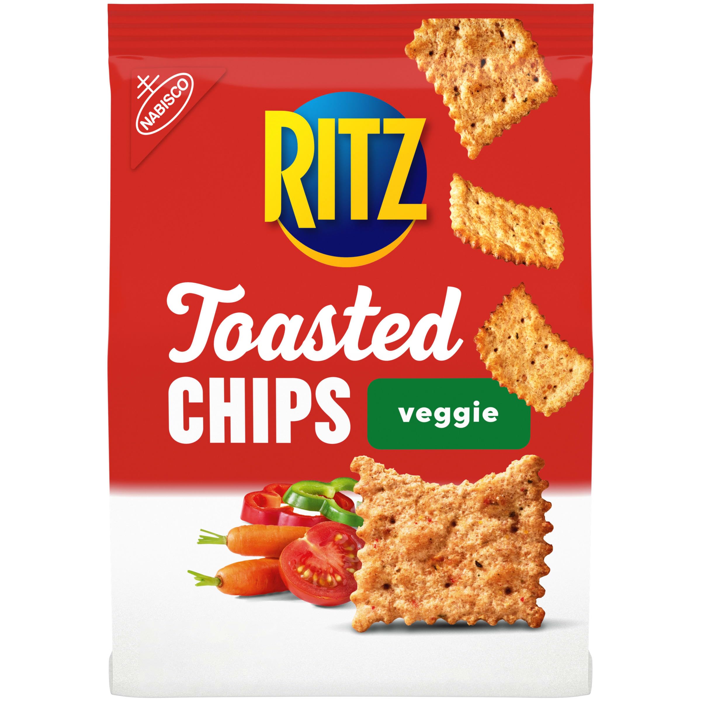 RITZ Toasted Chips Sour Cream and Onion Crackers, Party Snacks, 8.1 oz