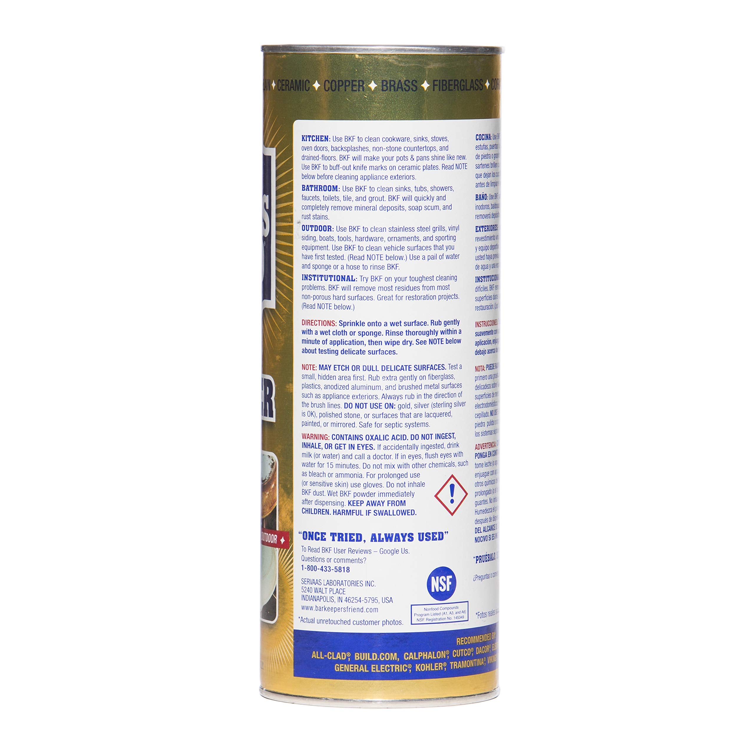 Bar Keepers Friend All-Purpose Cleaner & Polish 12 oz (Pack of 3)