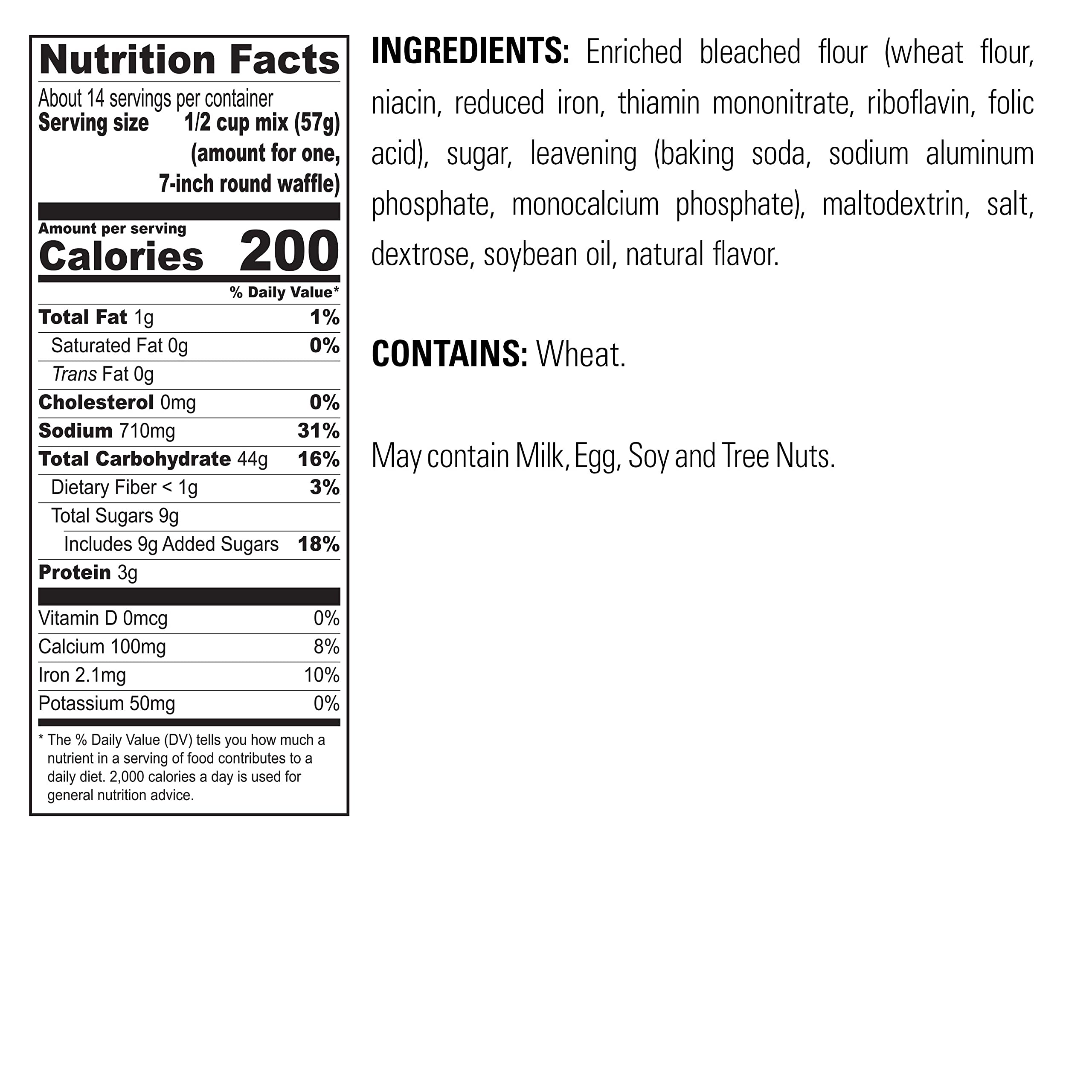 Krusteaz Light & Crispy Belgian Waffle Mix No Artificial Flavors, Colors, or Preservatives 28 Ounce (Pack of 2)