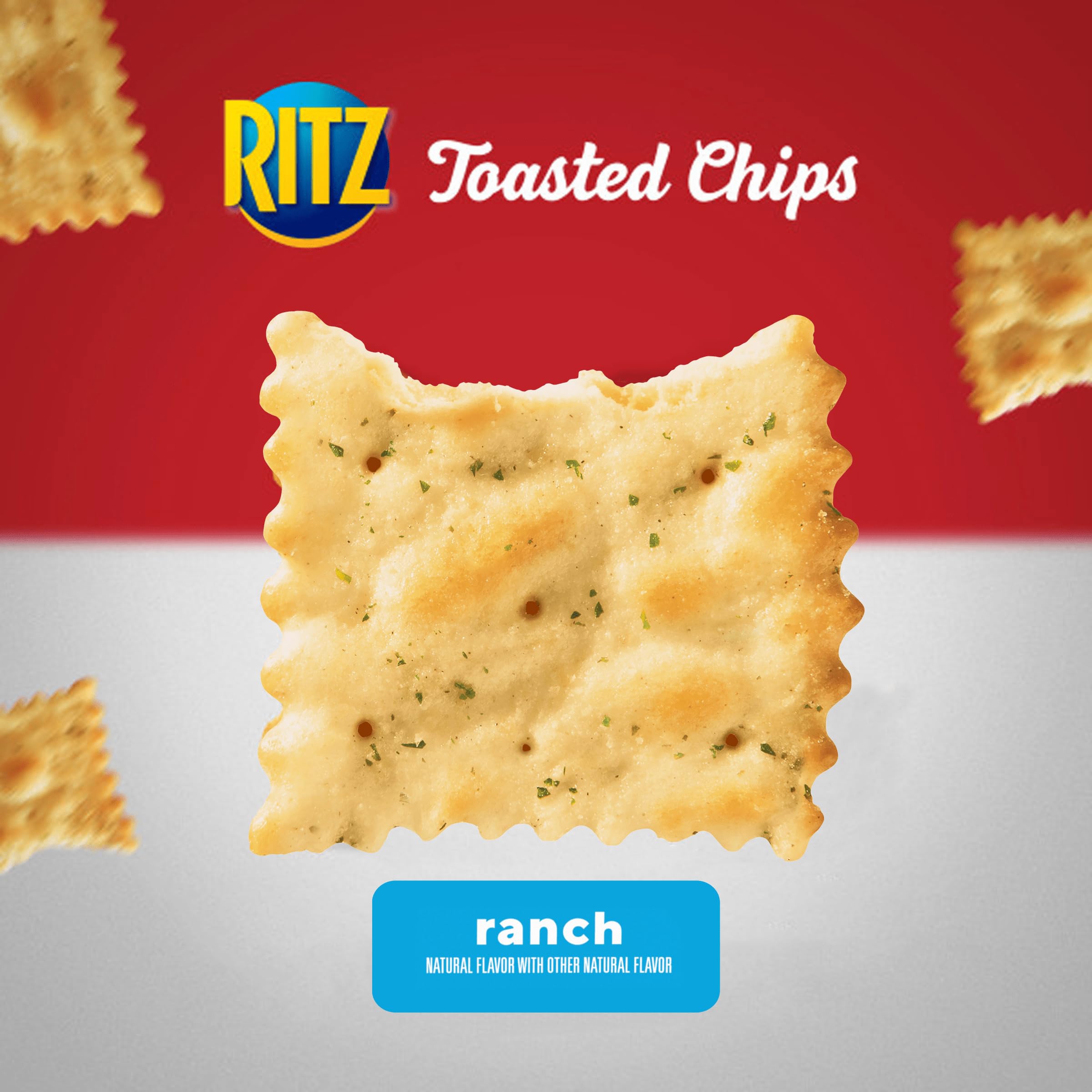 RITZ Toasted Chips Sour Cream and Onion Crackers, Party Snacks, 8.1 oz