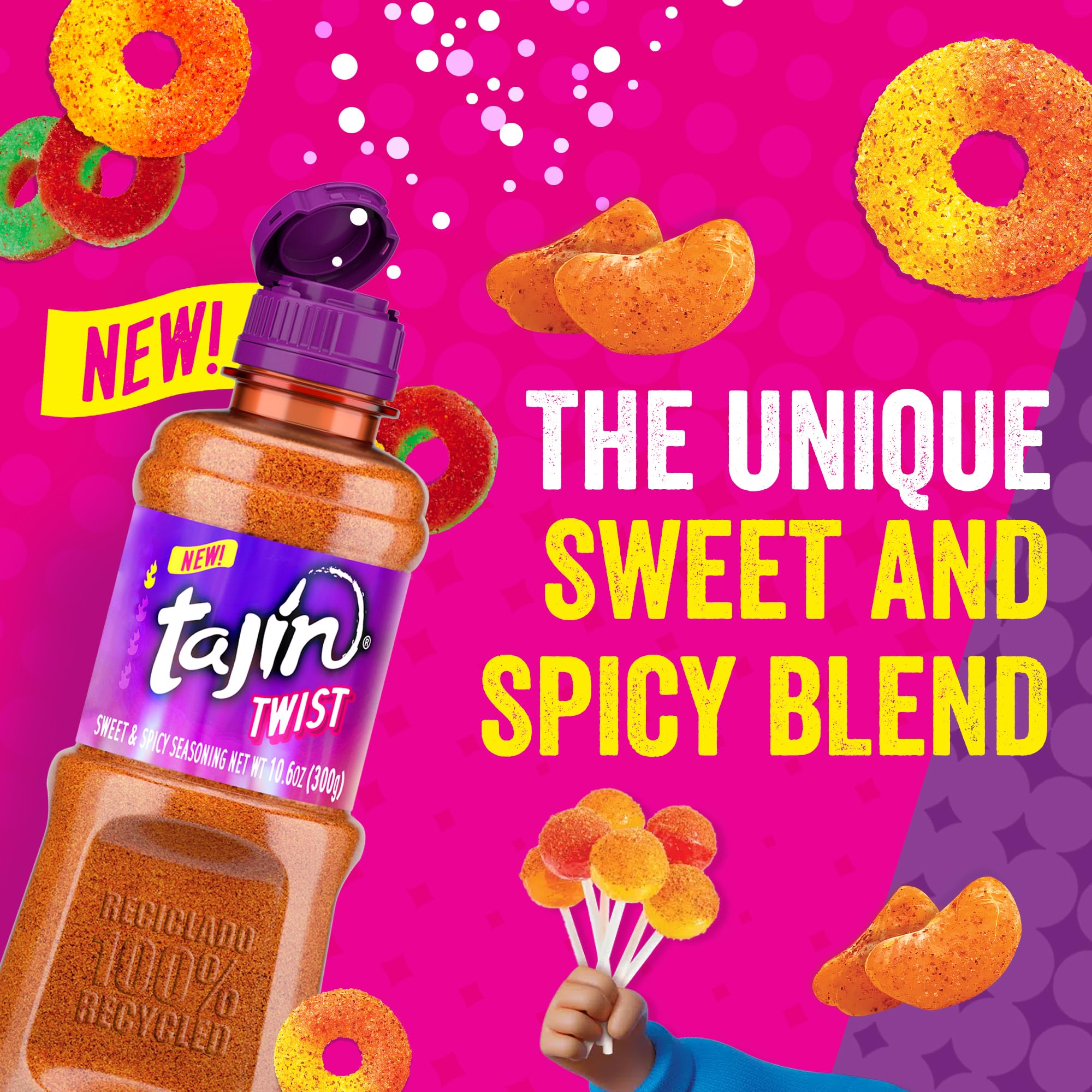 Tajín Twist Sweet and Spicy Seasoning, Fruit and Chili Powder, 10.6oz