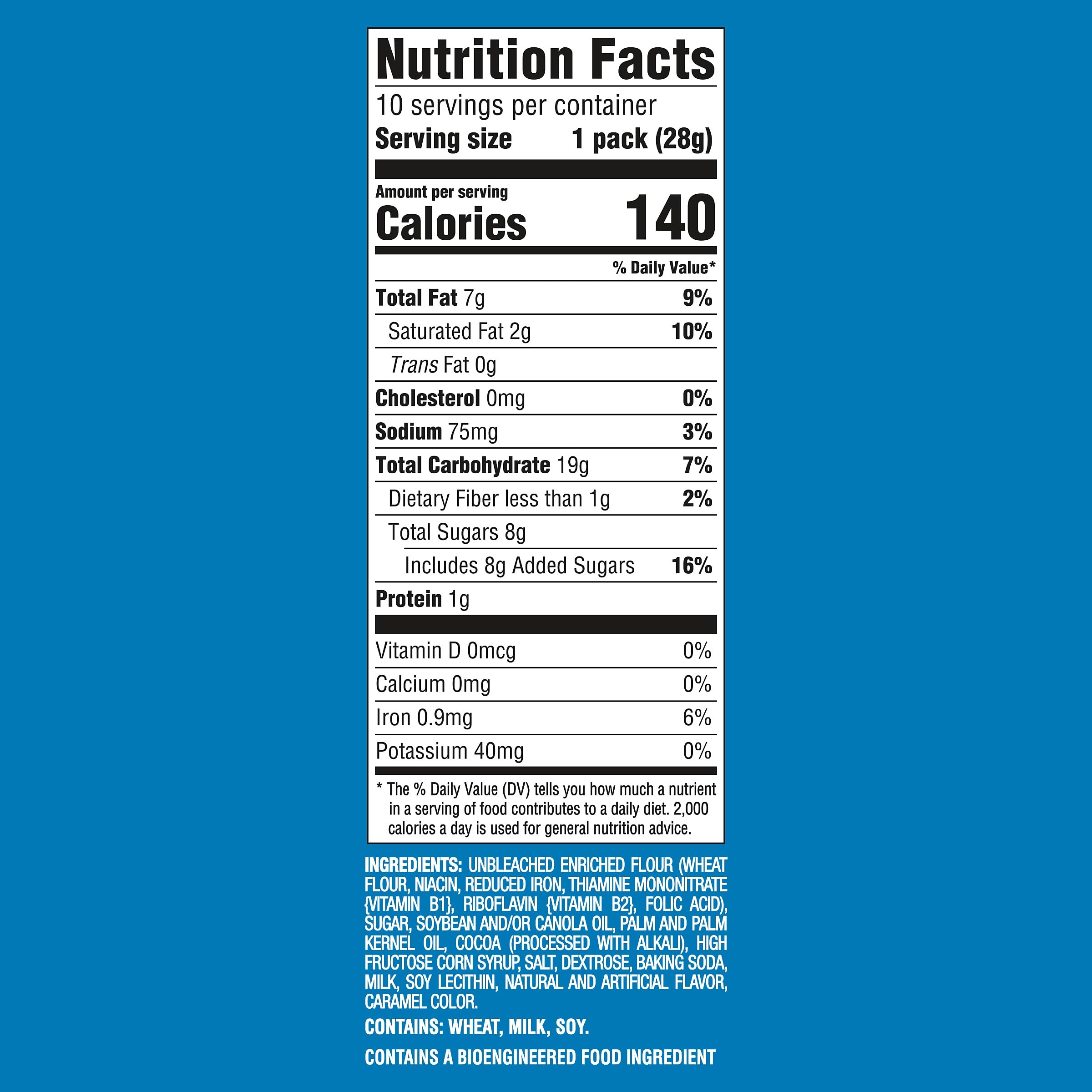 CHIPS AHOY! Mini Original Chocolate Chip Cookies, 10 Snack Packs