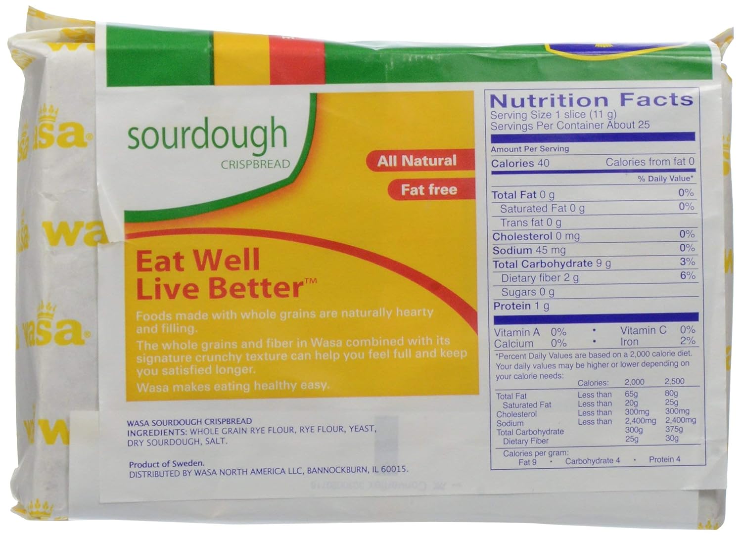 WASA Sourdough Rye Crispbread, 9.7 OZ