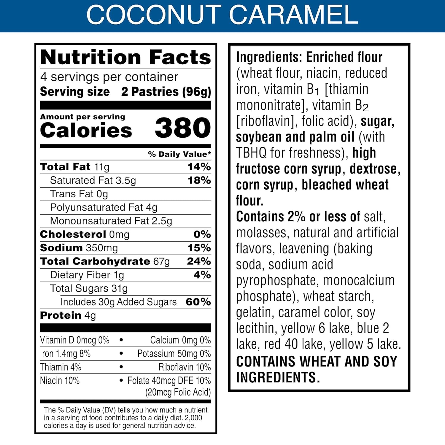 Pop-Tarts Girl Scout Toaster Pastries, Breakfast Foods, Kids Snacks, Frosted Coconut Caramel, 13.5oz Box (8 Pop-Tarts)