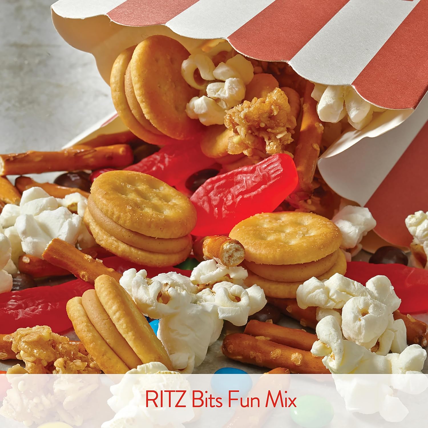 RITZ Bits Cheese Sandwich Crackers, Lunch Snacks, 10 Snack Packs
