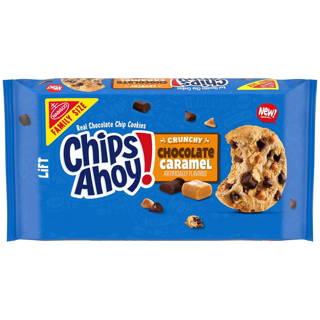 CHIPS AHOY! Crunchy Chocolate Caramel Chocolate Chip Cookies, Family Size, 13.88 oz
