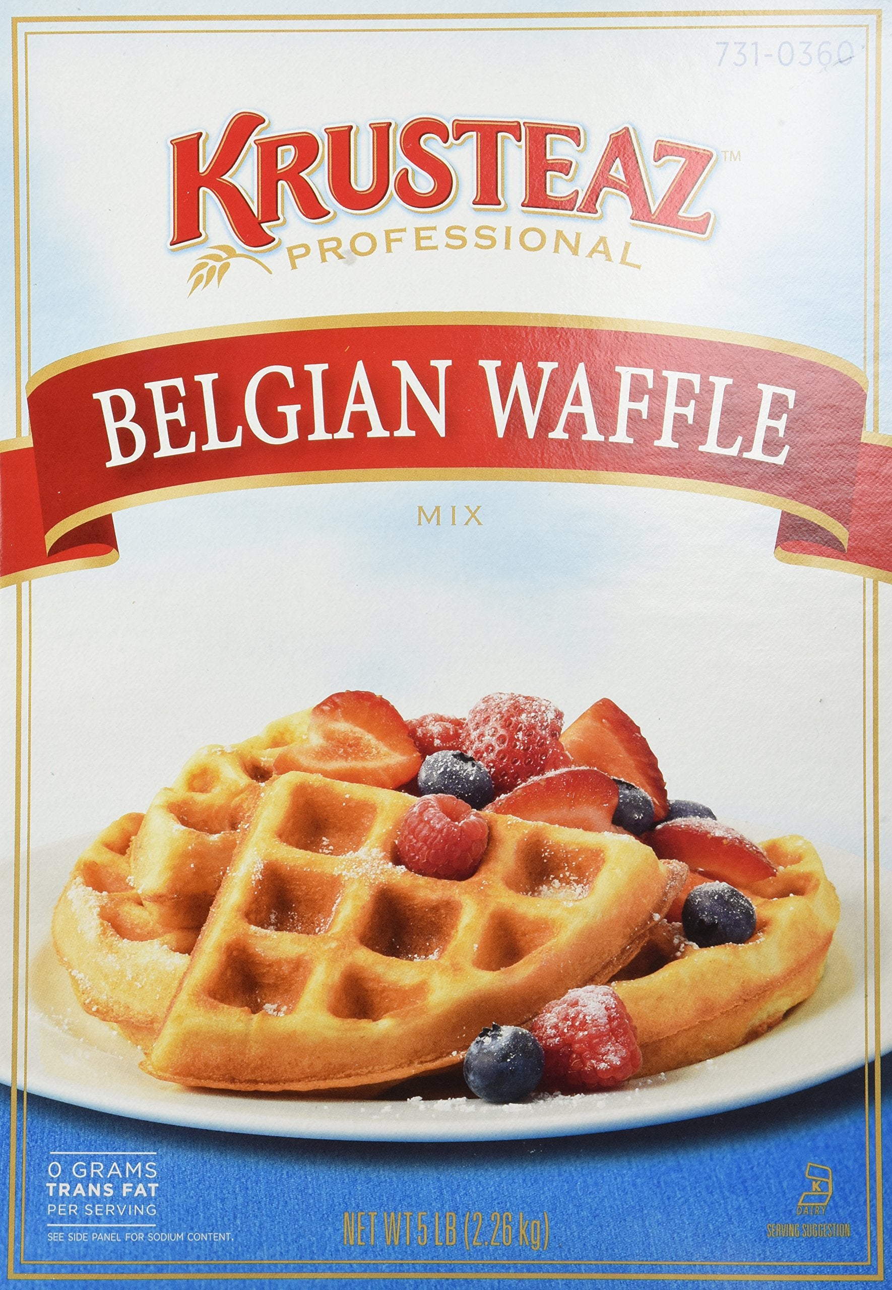 Krusteaz Light & Crispy Belgian Waffle Mix No Artificial Flavors, Colors, or Preservatives 28 Ounce (Pack of 2)